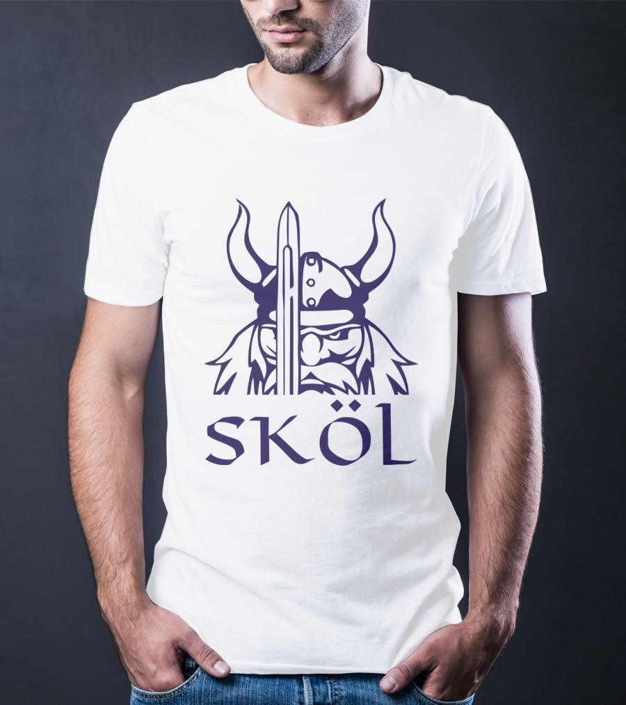 Skol Viking Helmet Nordic Scandinavian Warrior T-Shirt