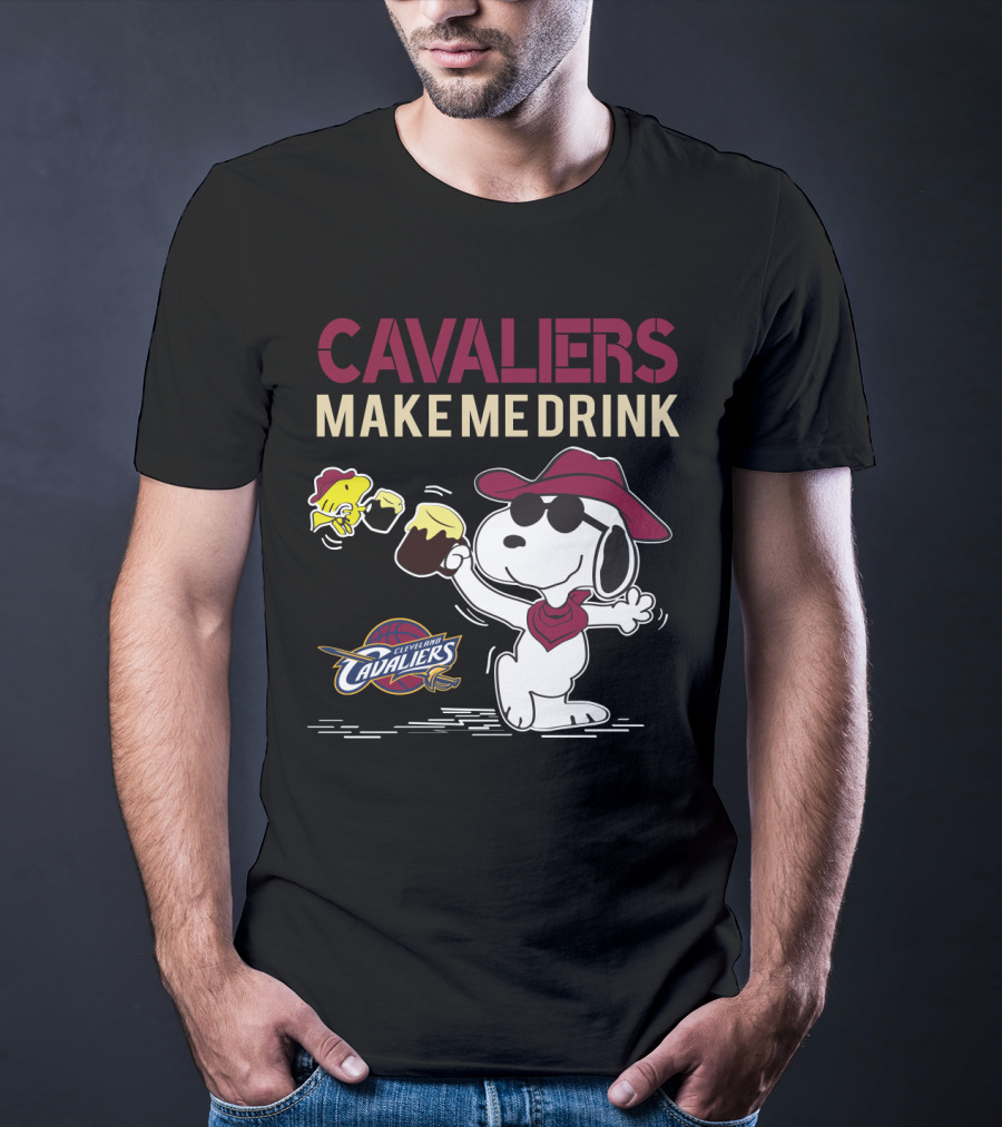 Cavaliers Make Me Drink Cleveland Cavaliers Snoopy T-Shirt