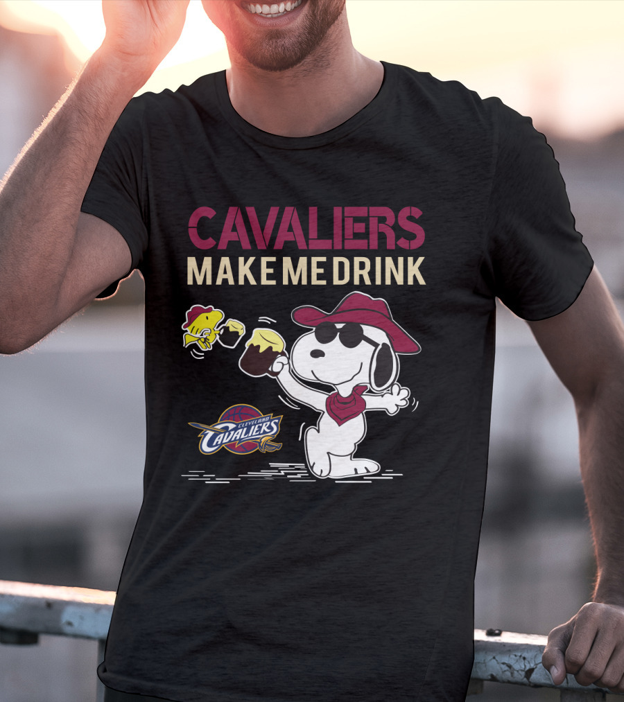 Cavaliers Make Me Drink Cleveland Cavaliers Snoopy T-Shirt