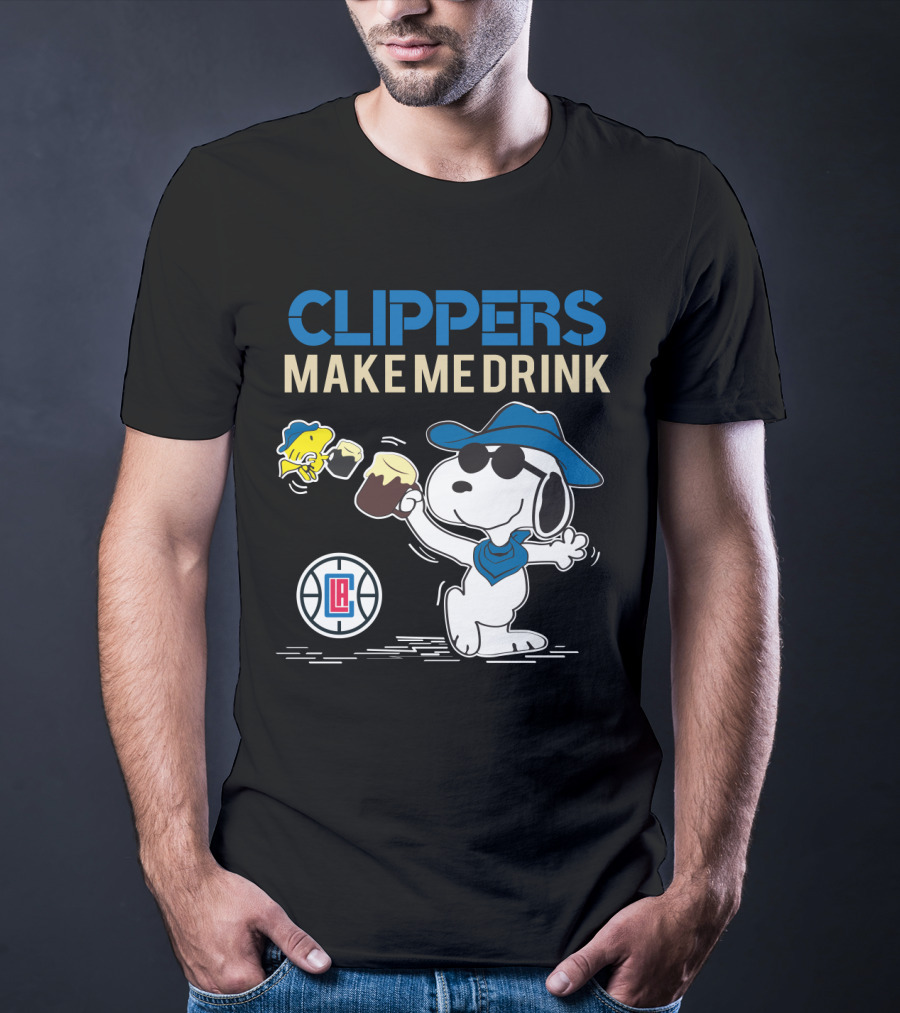 Clippers Make Me Drink Snoopy La Clippers Fans T-Shirt