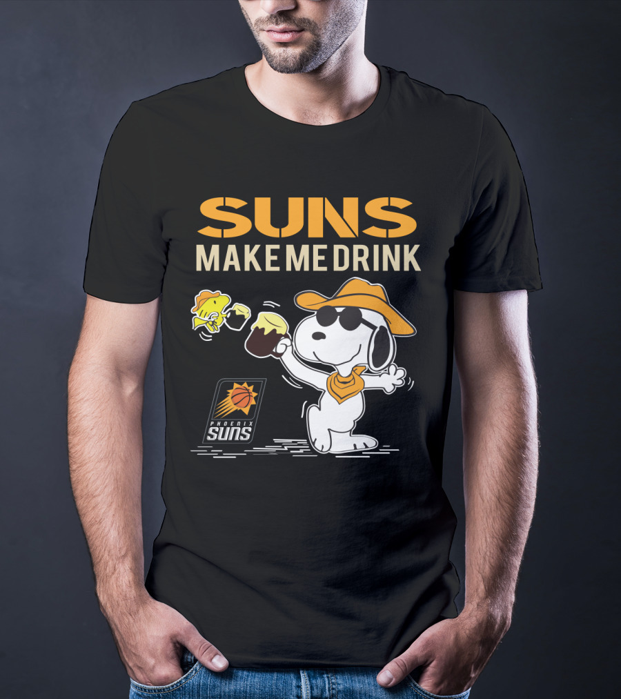 Snoopy Suns Make Me Drink Phoenix Suns Fans T-Shirt