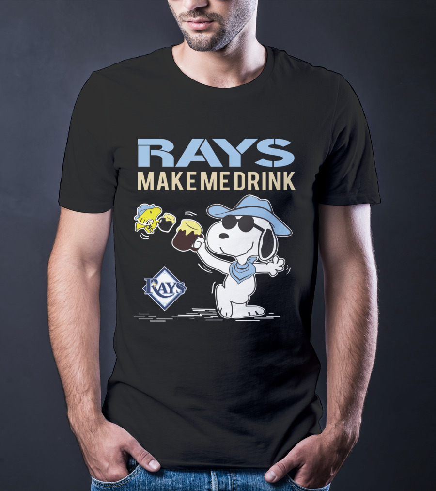 Rays Make Me Drink Snoopy With Tampa Bay Rays T-Shirt