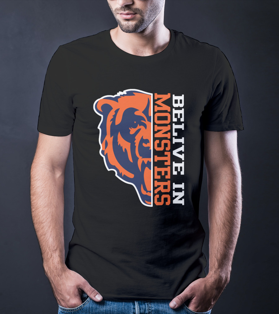 Belive In Monsters Bear For Chicago Fans T-Shirt