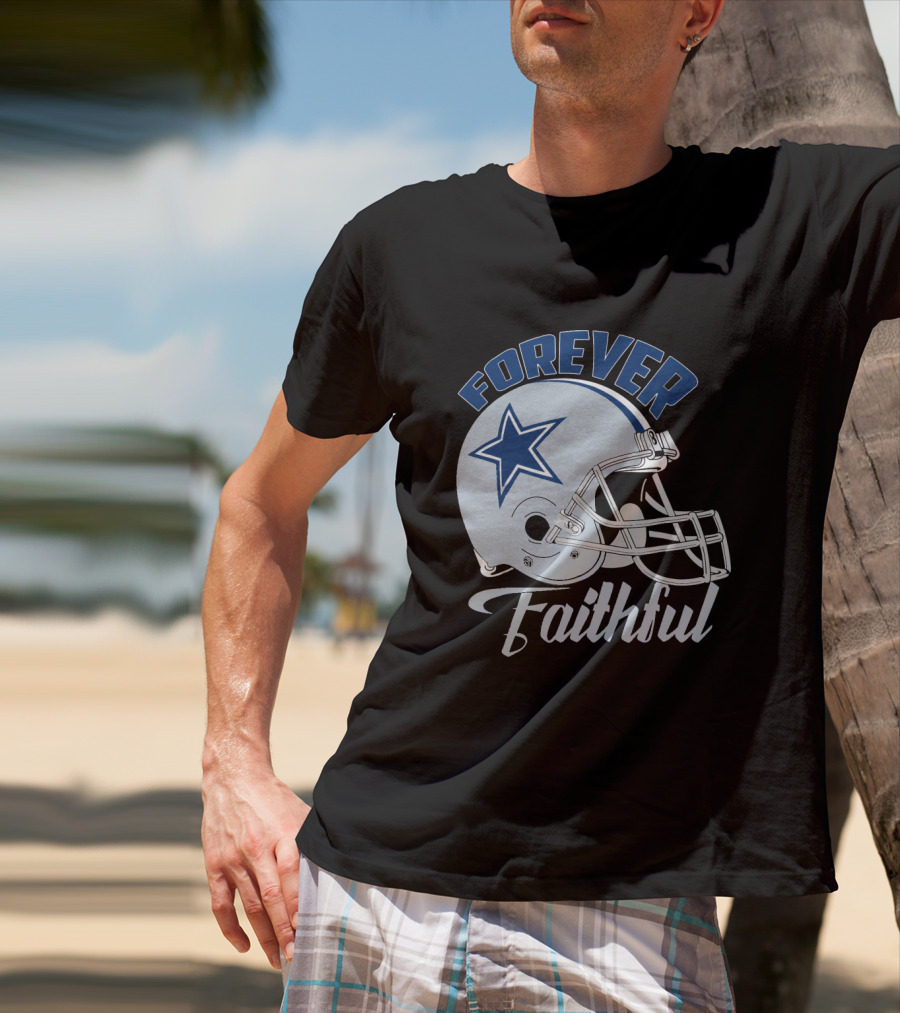 Forever Faithful Dallas Cowboy Helmet Star T-Shirt