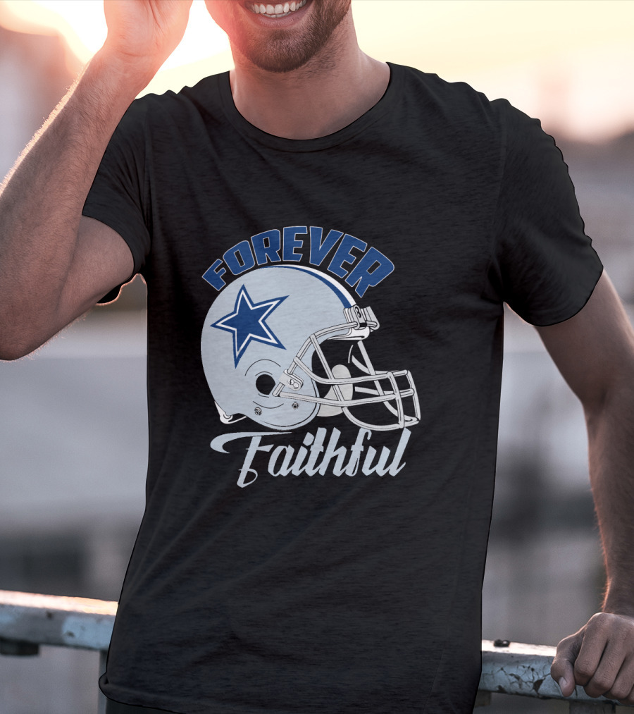 Forever Faithful Dallas Cowboy Helmet Star T-Shirt