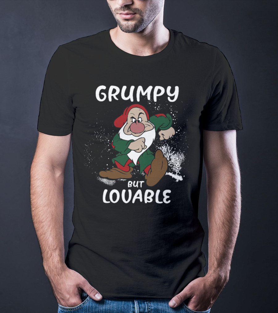 Grumpy But Lovable Snow White Character Punching Action T-Shirt