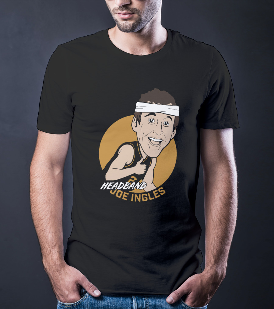 Headband Joe Ingles Cartoon Character With Headband And Thumbs Up Basketball Reference T-Shirt
