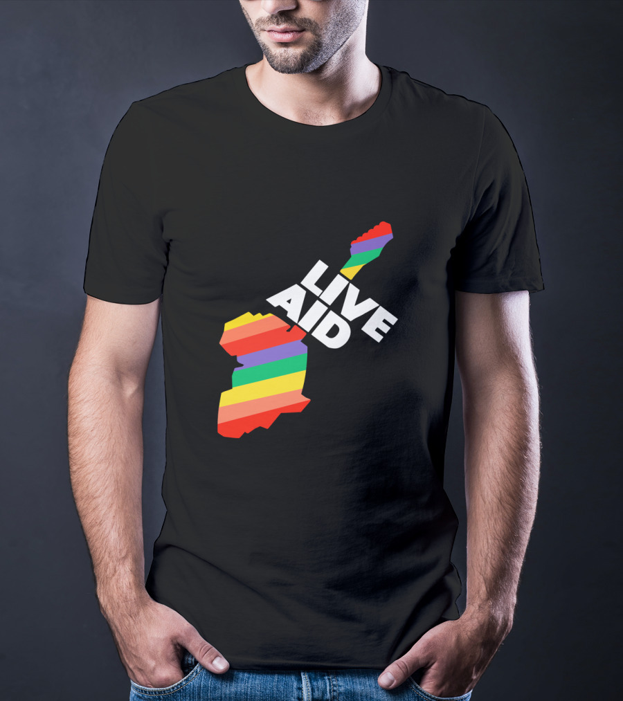 Live Aid 1985 Rainbow Africa Symbol T-Shirt