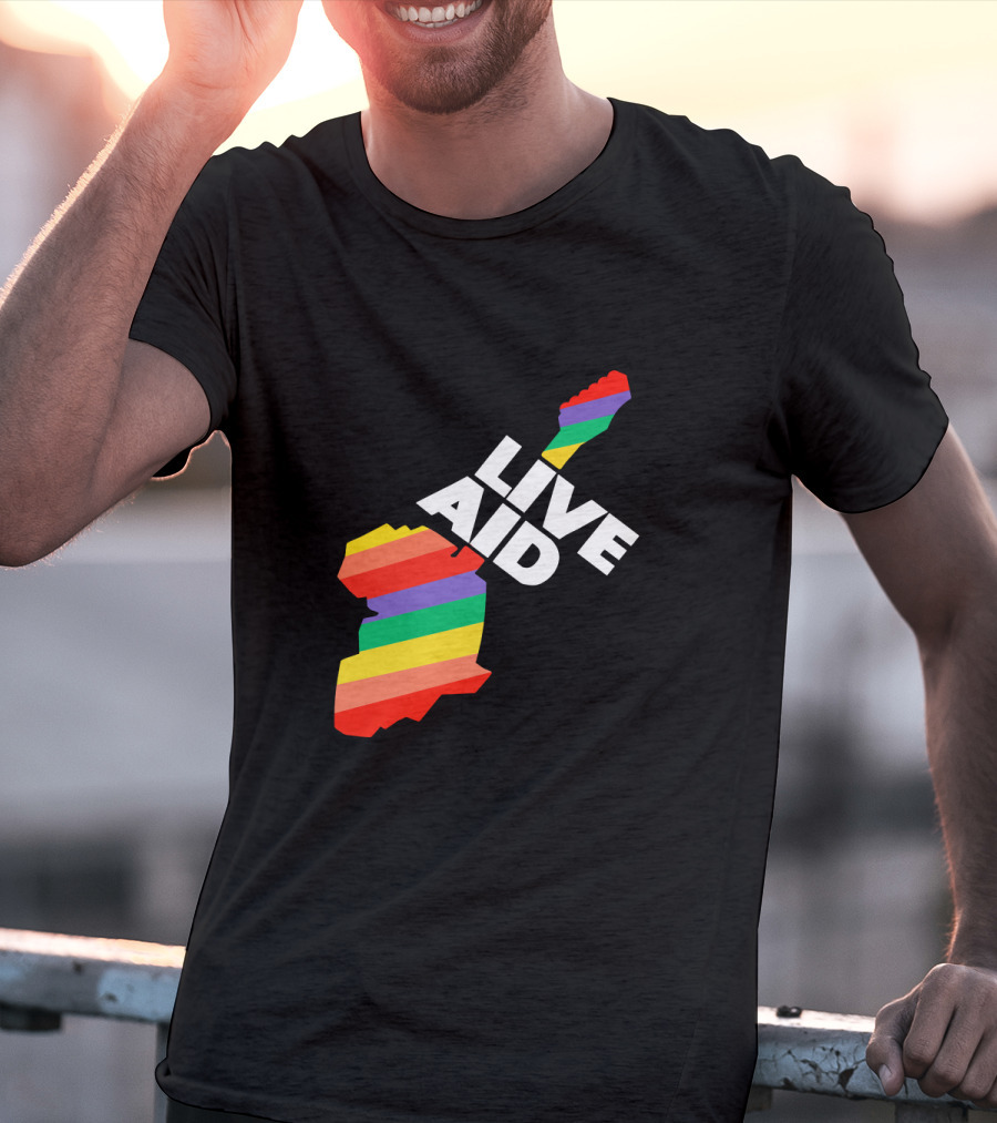 Live Aid 1985 Rainbow Africa Symbol T-Shirt