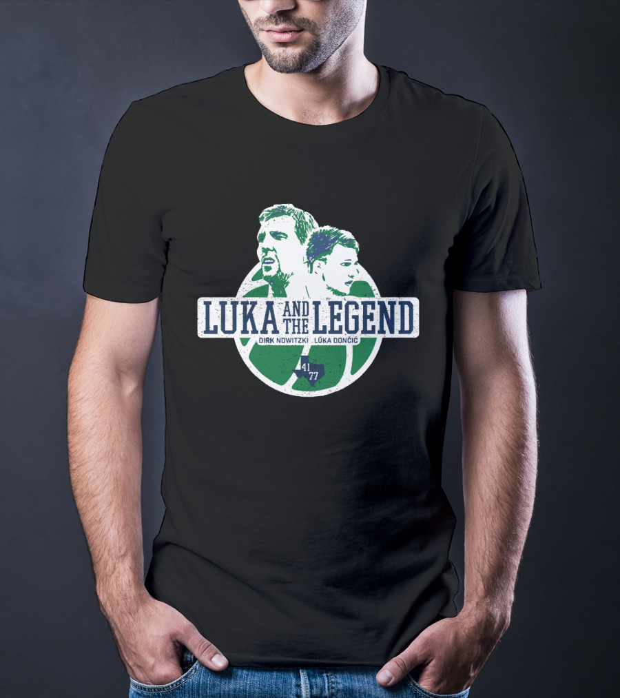 Luka And The Legend Dirk Nowitzki Luka Doncic 41 T-Shirt