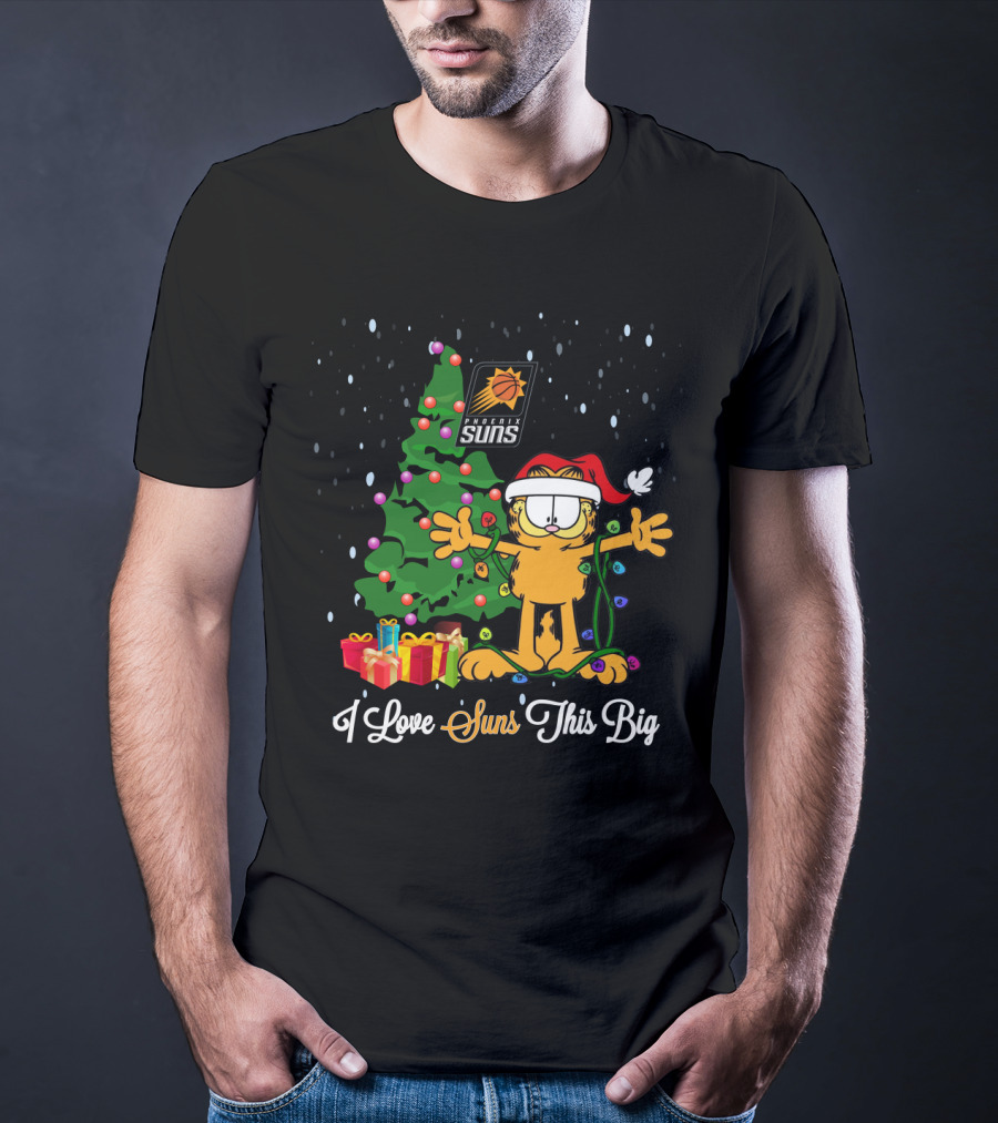 Phoenix Suns Christmas Garfield I Love Suns This Big T-Shirt