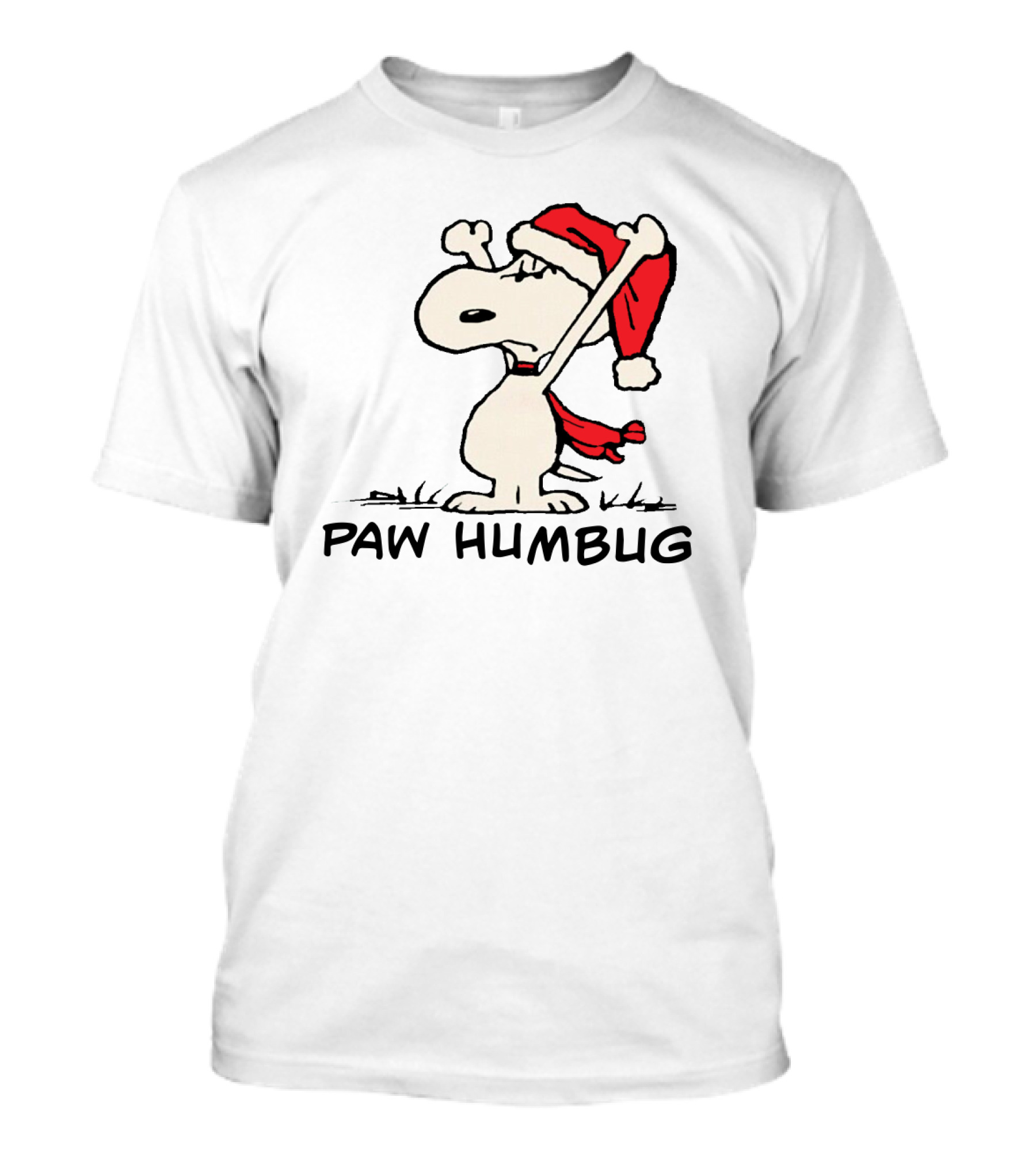 Snoopy Paw Humbug Christmas Santa Hat T-Shirt