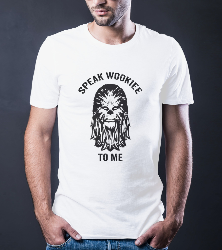 Speak Wookiee To Me Star Wars Chewbacca Iconic Head T-Shirt