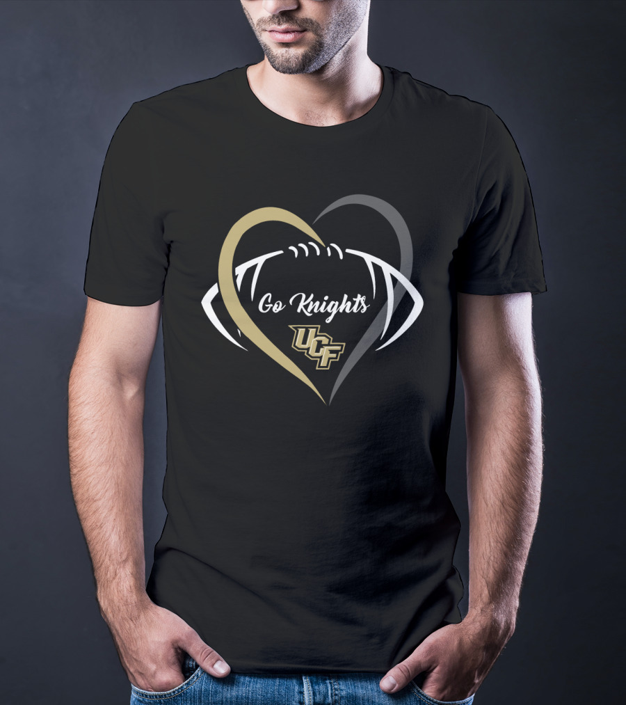 Go Knights Ucf Heart Football T-Shirt