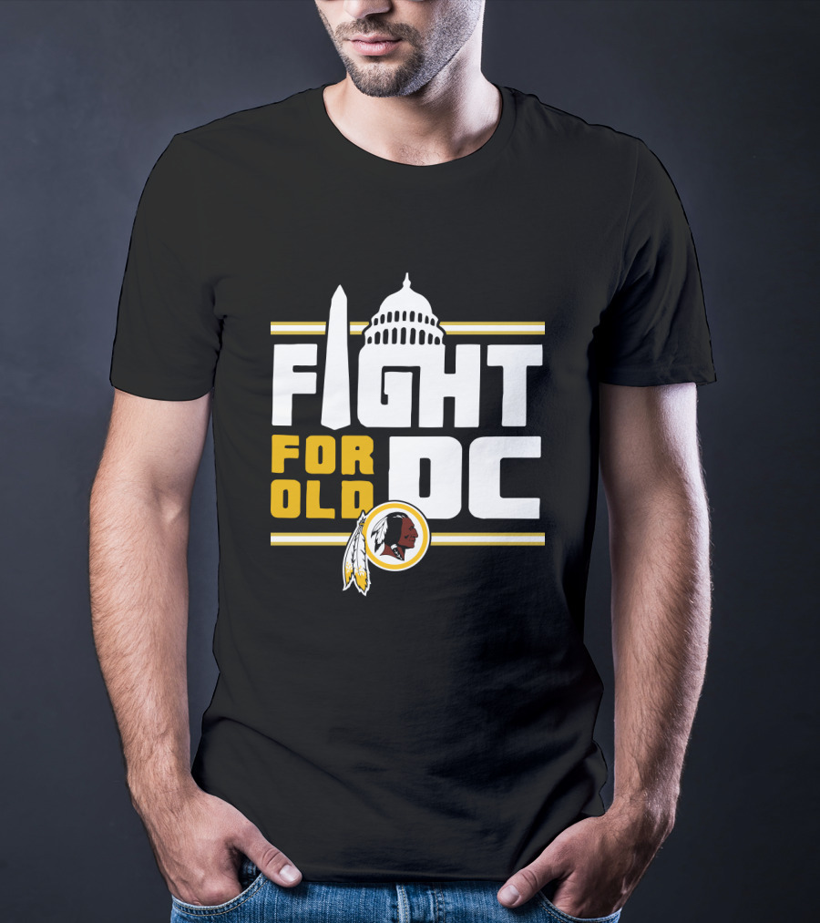 Fight For Old DC Washington Football Team Capitol Monument Iconic Feathers T-Shirt