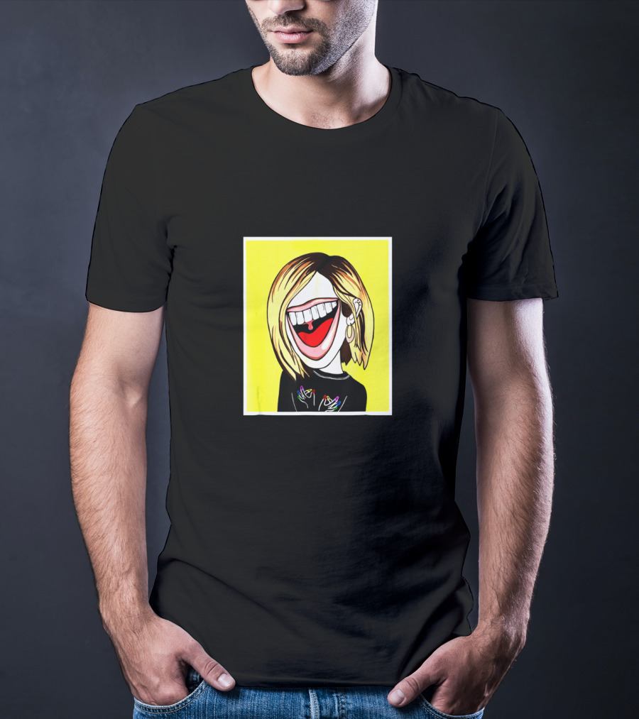 Gabbie Hanna Monster Meme Cartoon Style Yellow Background T-Shirt