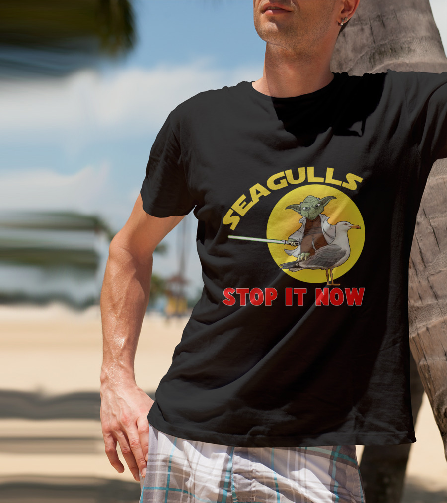 Seagulls Stop It Now Yoda Star Wars T-Shirt