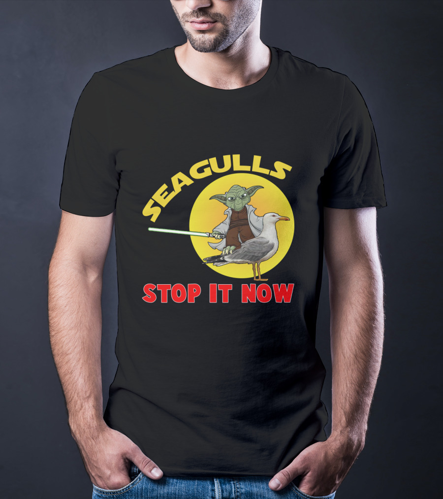 Seagulls Stop It Now Yoda Star Wars T-Shirt