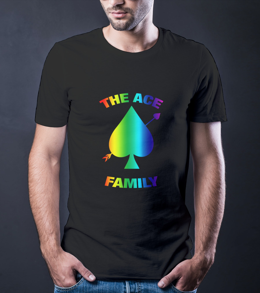 The Ace Family Rainbow Spade With Arrow T-Shirt