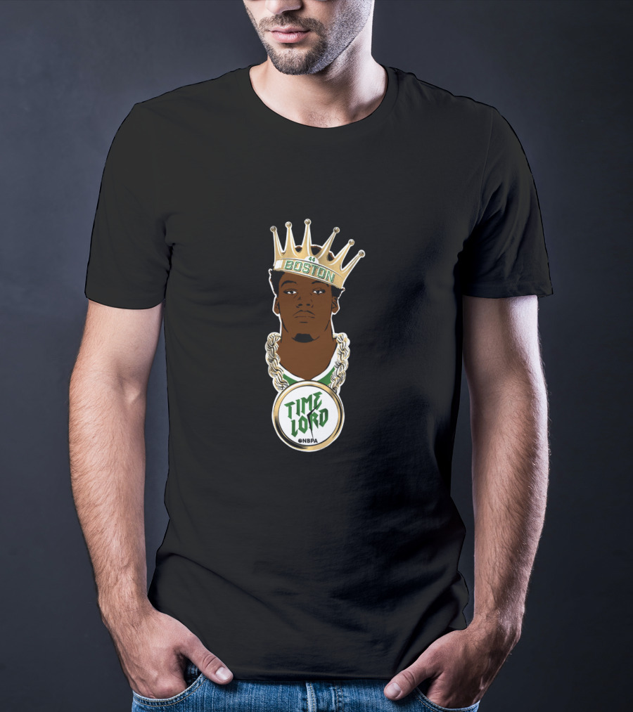 Boston Time Lord @Nbpa Crowned Basketball Chain T-Shirt