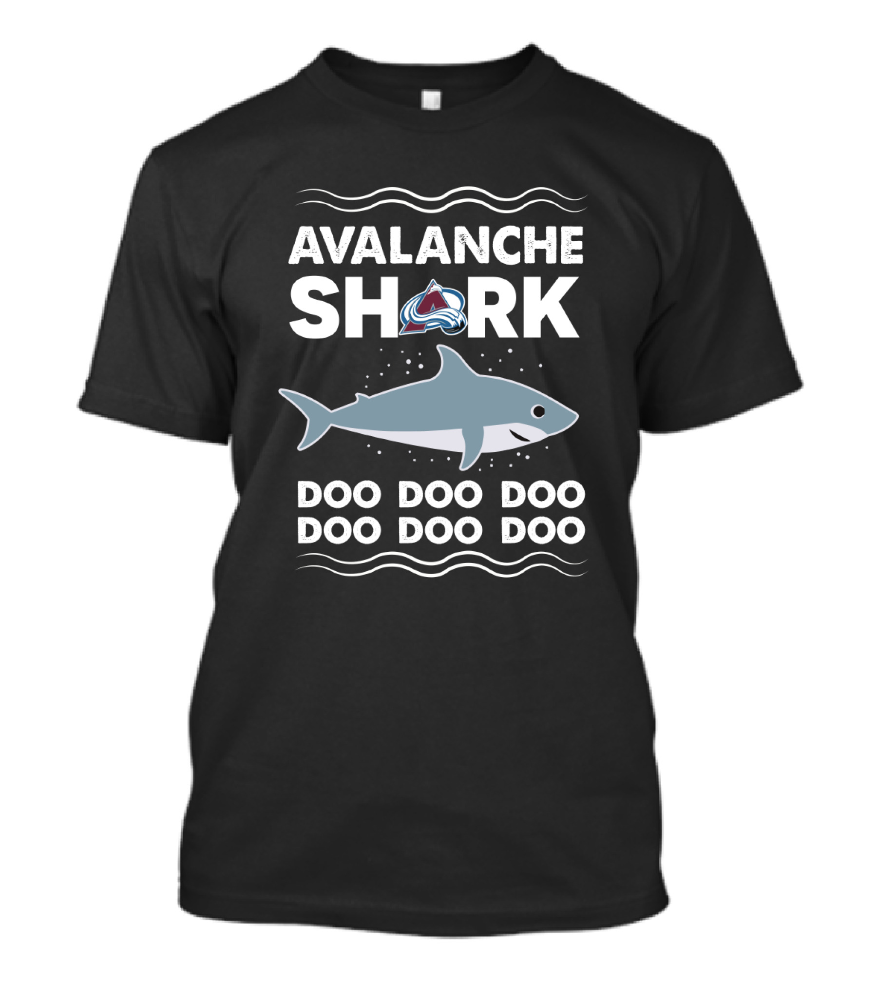 Avalanche Shark Doo Doo Doo Featuring Colorado Avalanche Logo And Shark T-Shirt