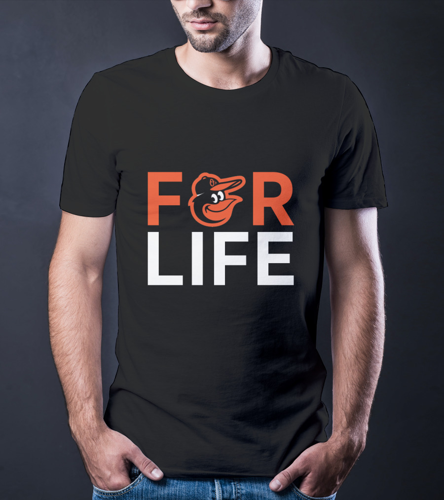 For Life Baltimore Orioles Fans Iconic Logo Motivation T-Shirt