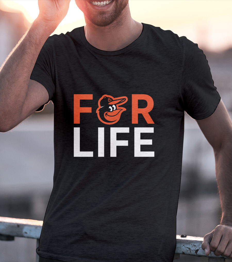 For Life Baltimore Orioles Fans Iconic Logo Motivation T-Shirt