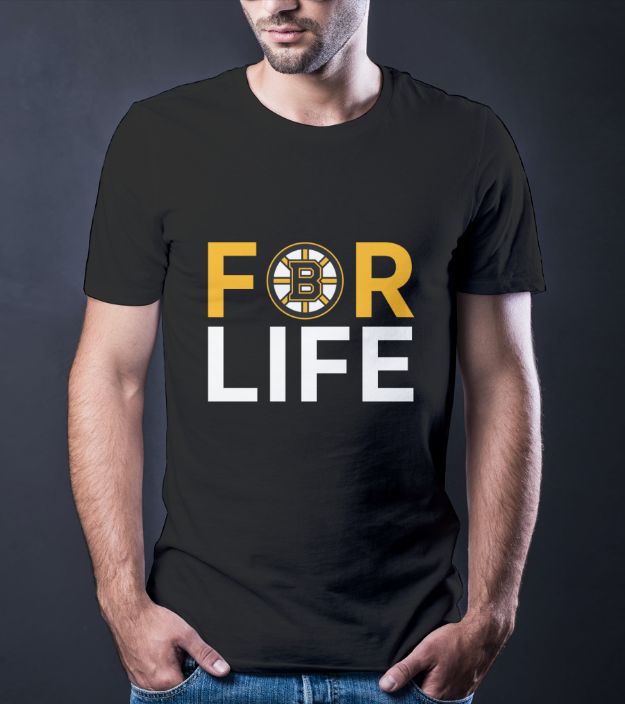 Boston Bruins 'For Life' Fan Loyalty Emblem T-Shirt