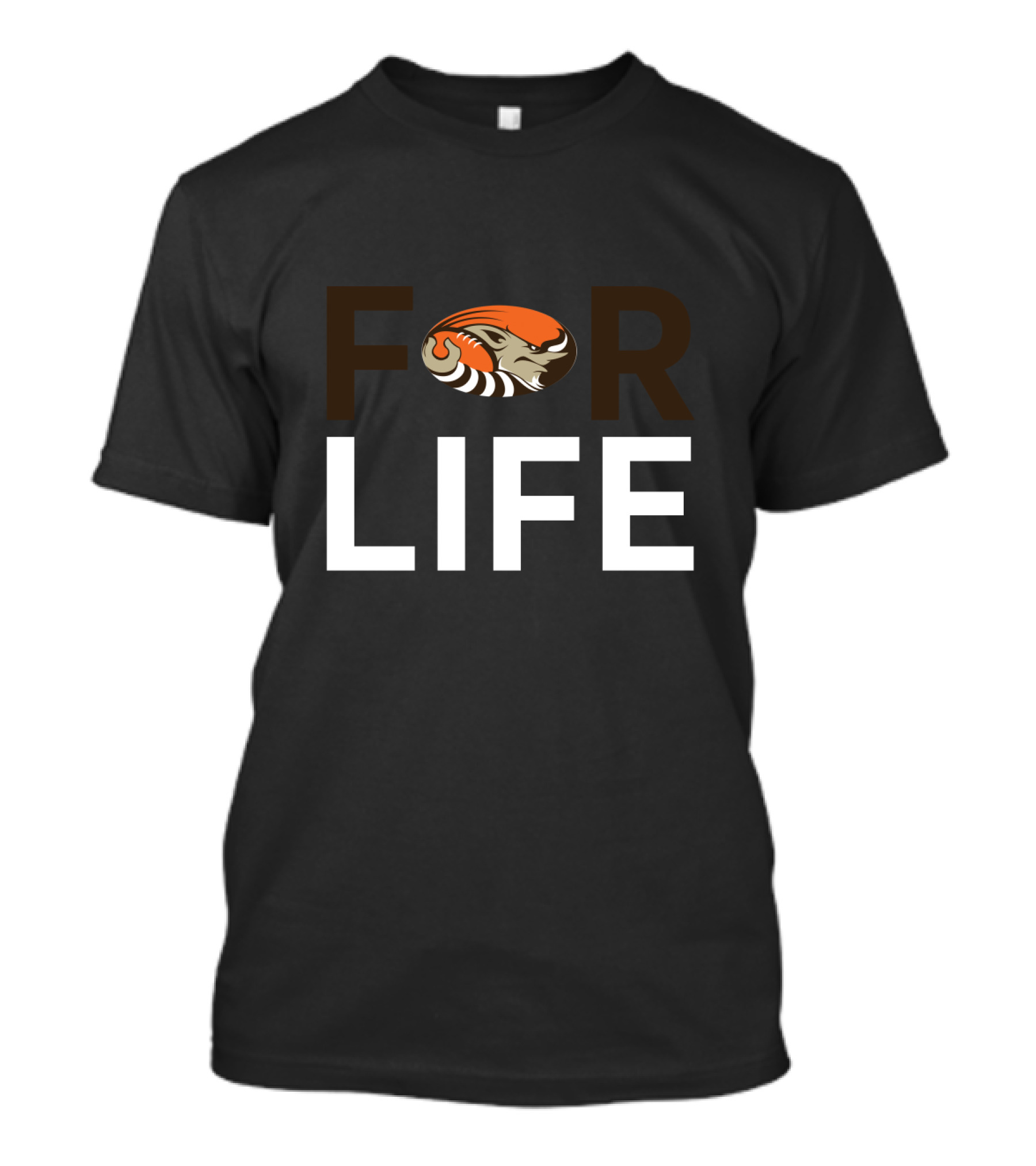For Life For Cleveland Browns Fans Tiger Football Helmet T-Shirt