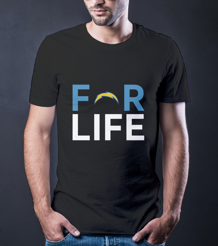 For Life Los Angeles Chargers Fans Bolt T-Shirt