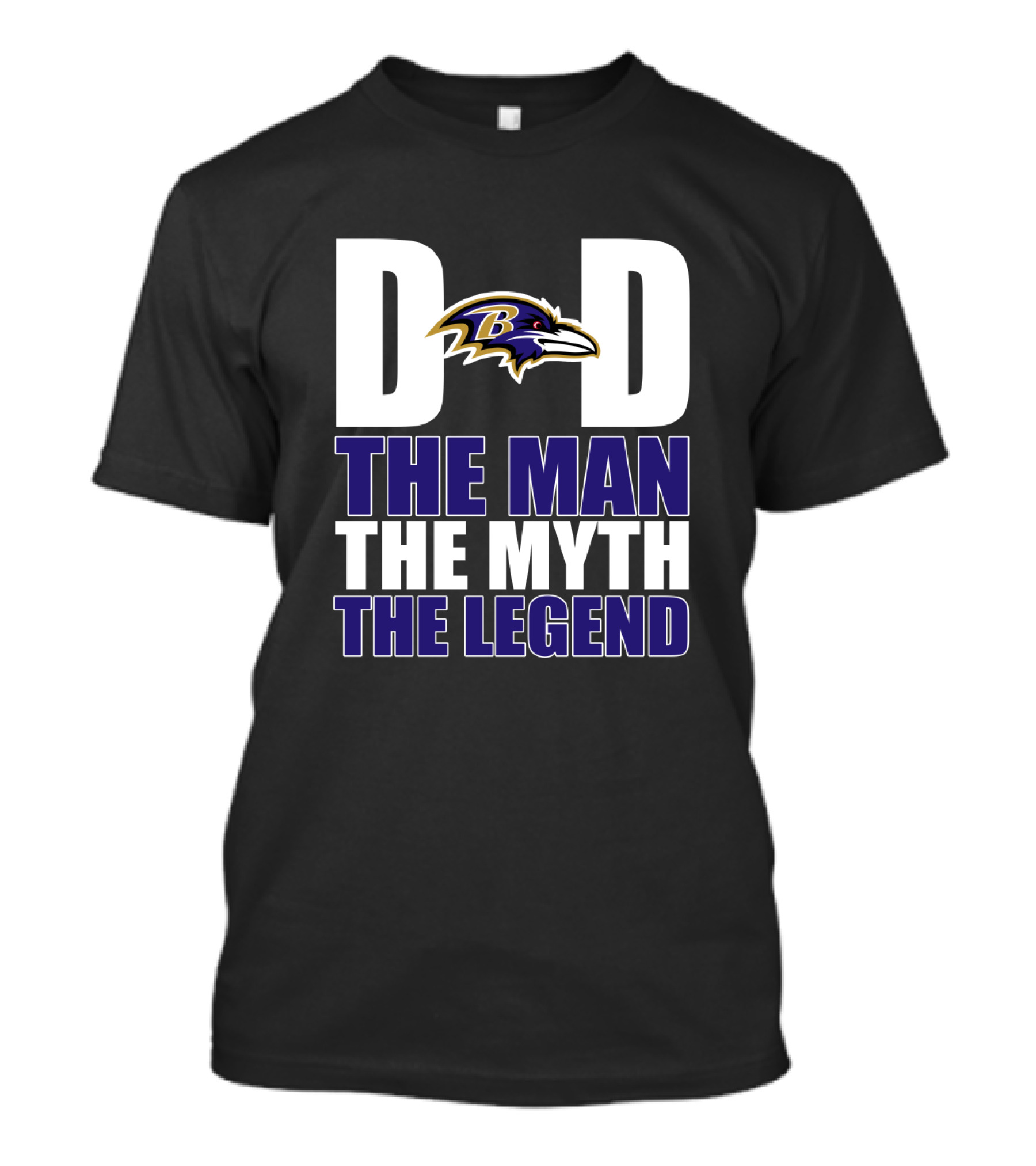 Baltimore Ravens Dad The Man The Myth The Legend Father's Day T-Shirt