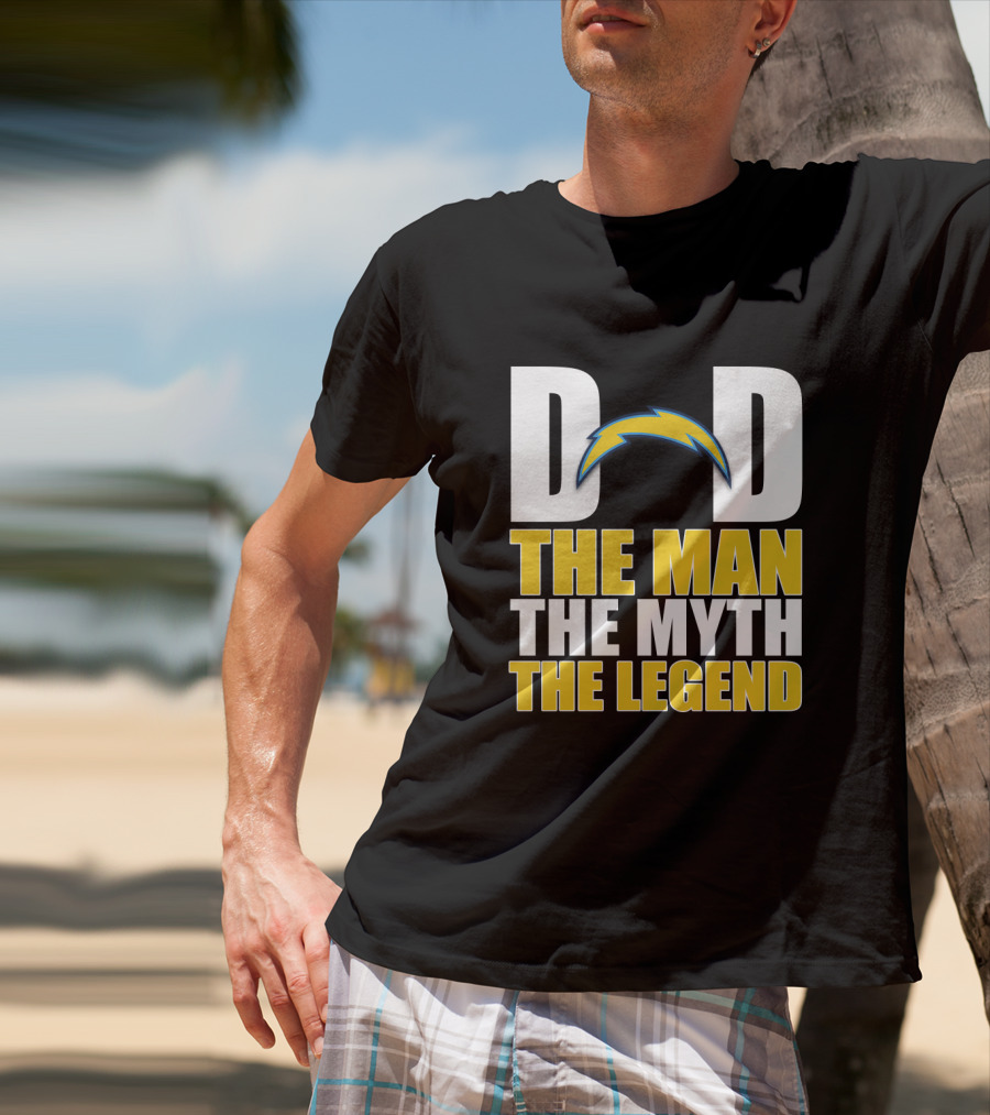 Los Angeles Chargers Dad The Man The Myth The Legend Father's Day Gift T-Shirt