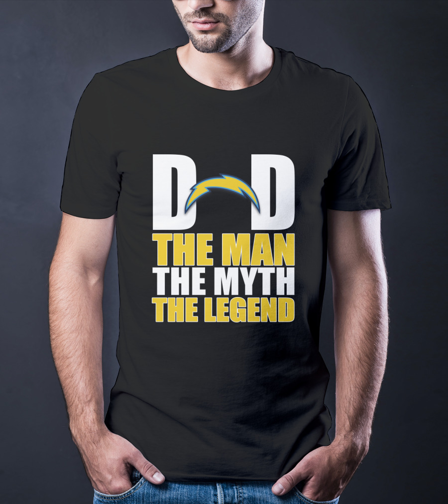 Los Angeles Chargers Dad The Man The Myth The Legend Father's Day Gift T-Shirt