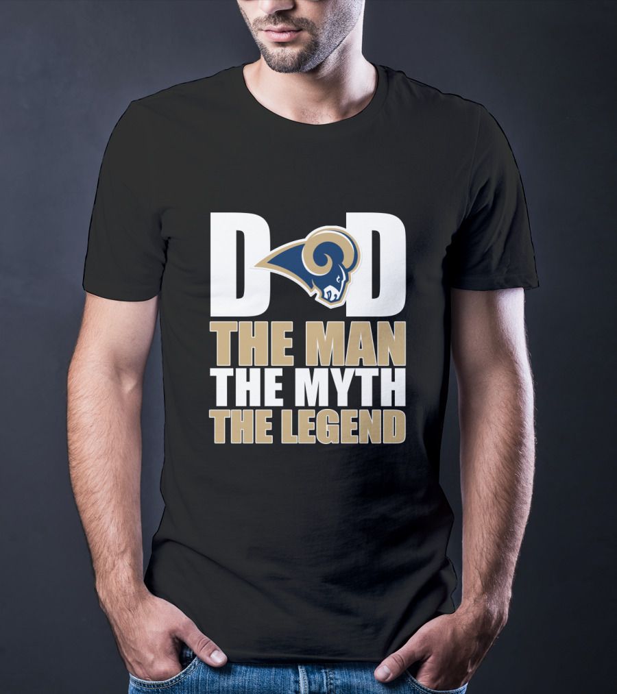 Los Angeles Rams Dad The Man The Myth The Legend Father's Day T-Shirt