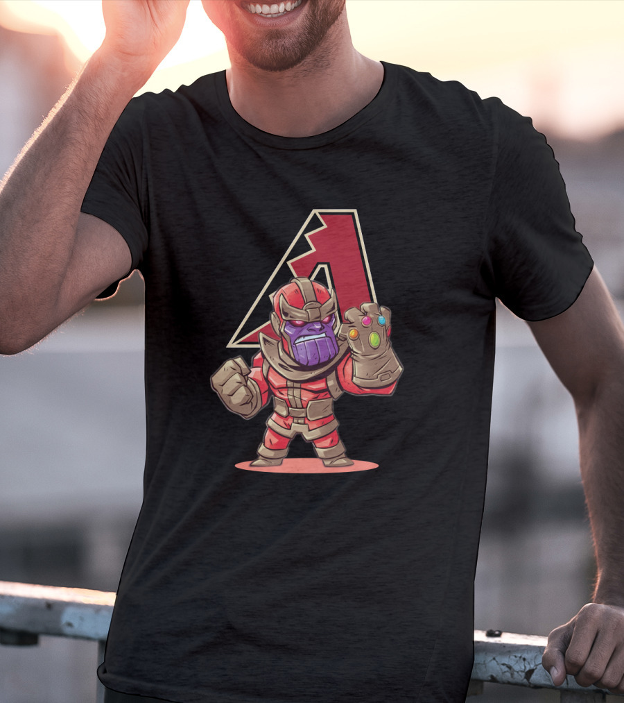 Arizona Diamondbacks Fans Featuring Thanos With Infinity Gauntlet And Team T-Shirt