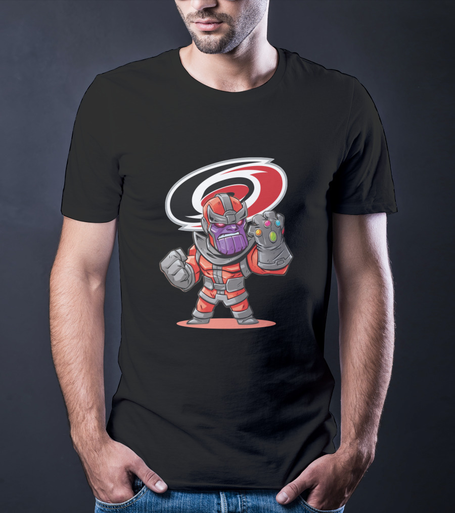 Thanos Hurricanes Mashup With Infinity Gauntlet And Carolina T-Shirt