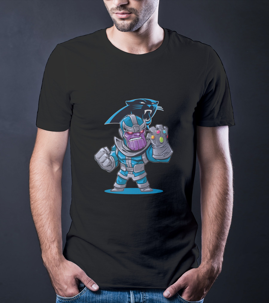 Thanos Carolina Panthers Fans Infinity Gauntlet T-Shirt