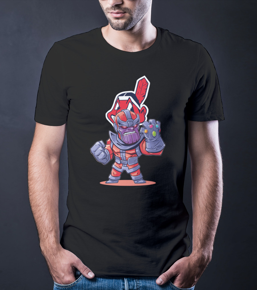 Cleveland Indians Chief Wahoo And Thanos Mashup Fan Art Marvel Crossover T-Shirt