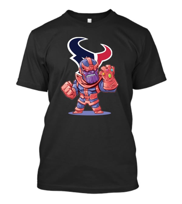 Thanos Infinity Gauntlet Houston Texans Fans Cartoon T-Shirt
