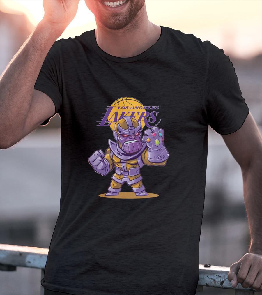 Thanos Los Angeles Lakers Basketball Fan Crossover T-Shirt