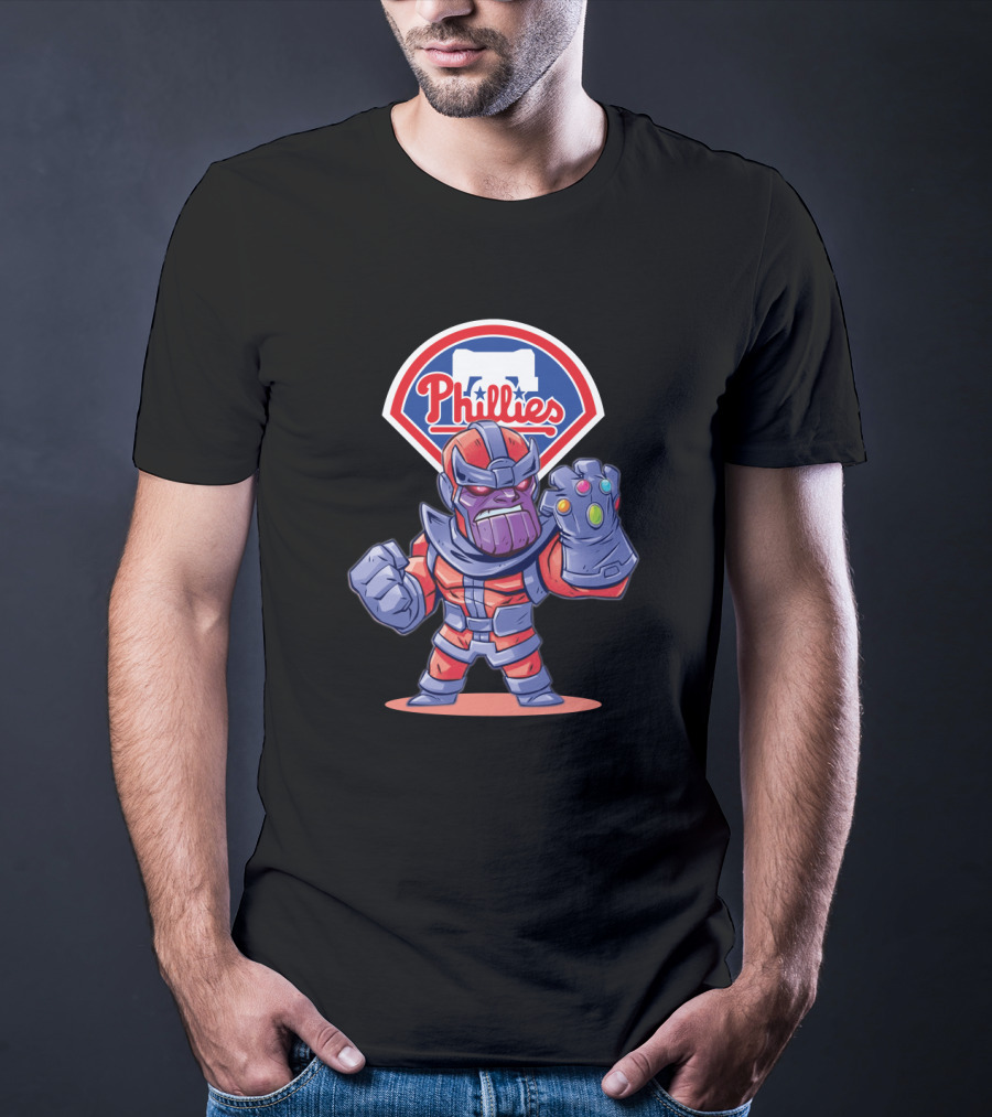 Thanos Dressed In Philadelphia Phillies Colors With MLB T-Shirt