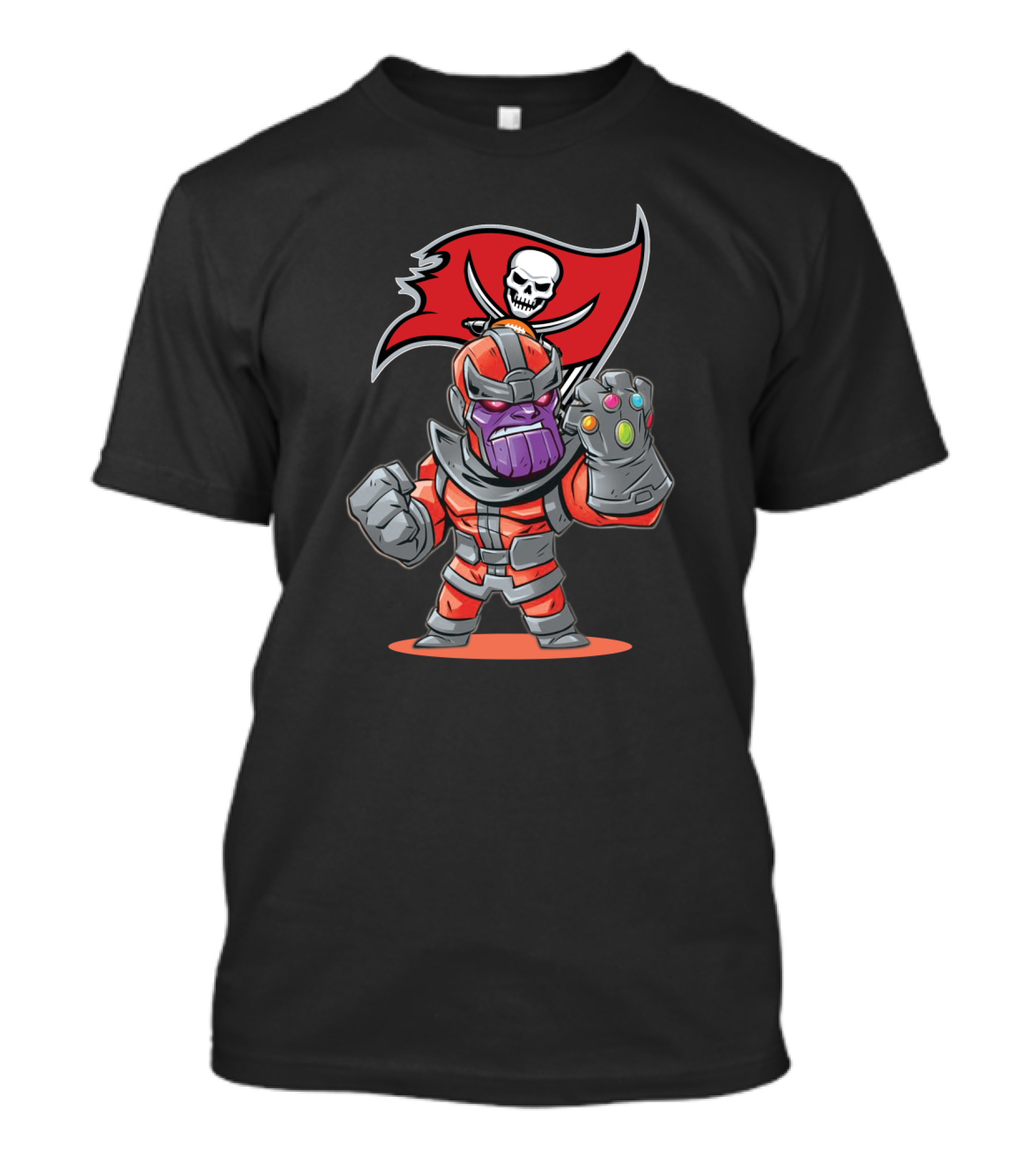 Thanos Tampa Bay Buccaneers Fans Crossover Character With Infinity Gauntlet T-Shirt