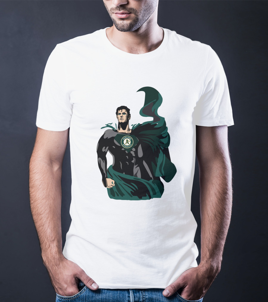 Oakland Athletics Superhero Emblem Combination T-Shirt