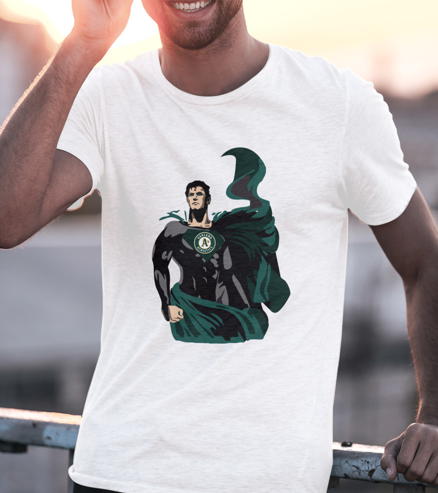 Oakland Athletics Superhero Emblem Combination T-Shirt