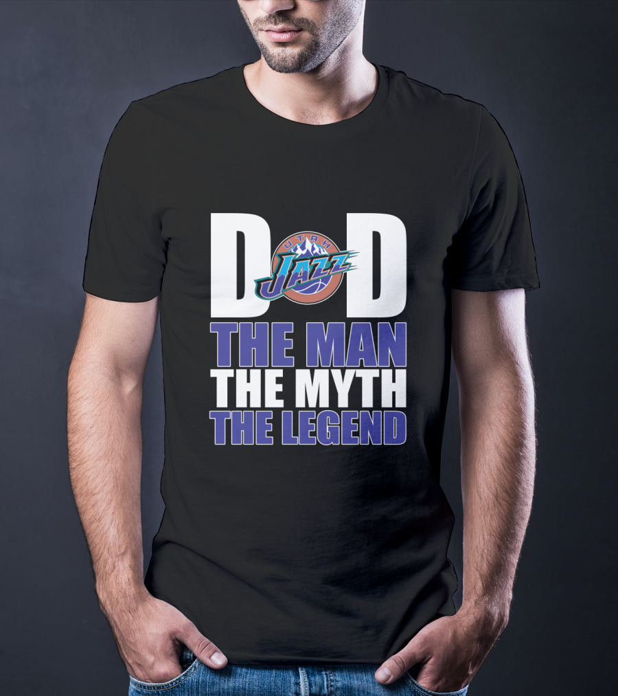 Utah Jazz Dad The Man The Myth The Legend Father's Day T-Shirt