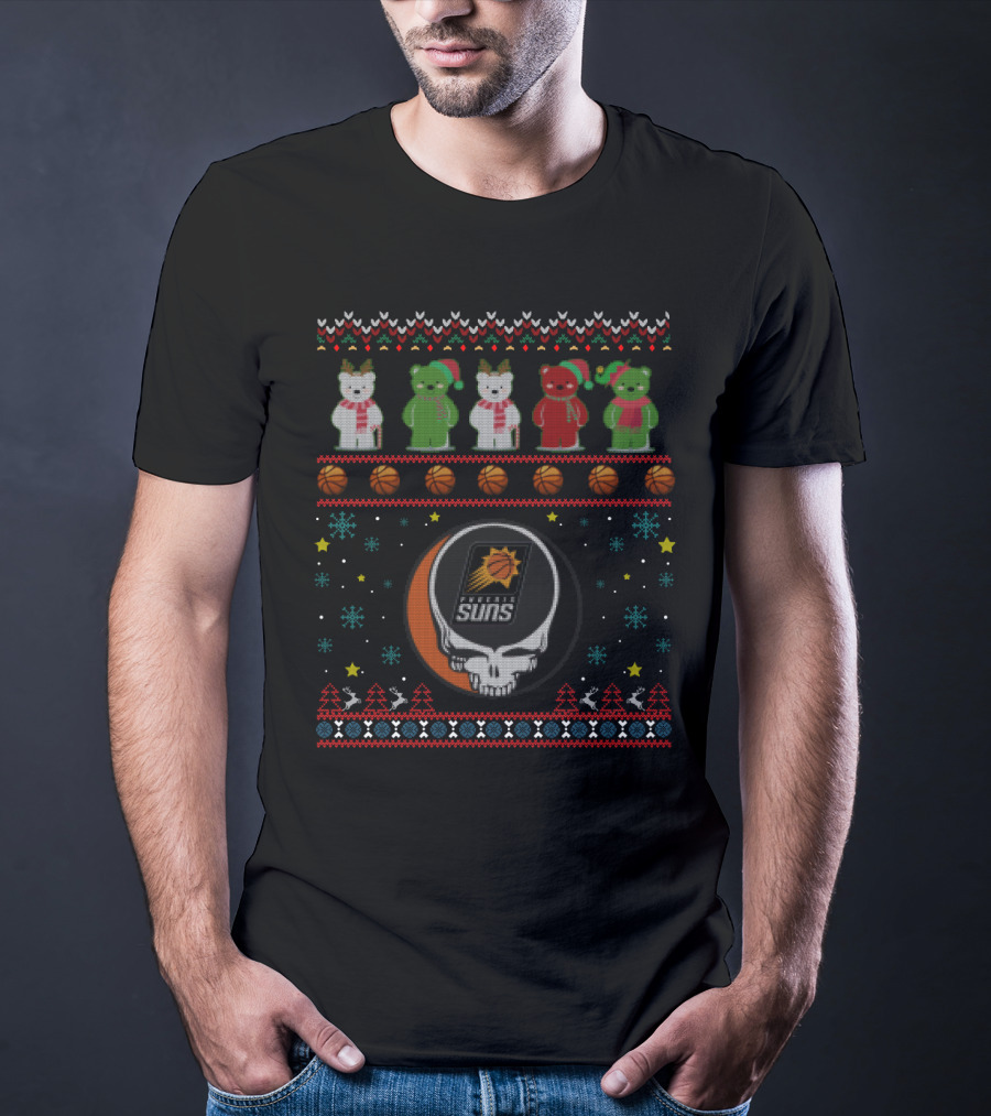 Phoenix Suns Grateful Dead Bears Christmas T-Shirt