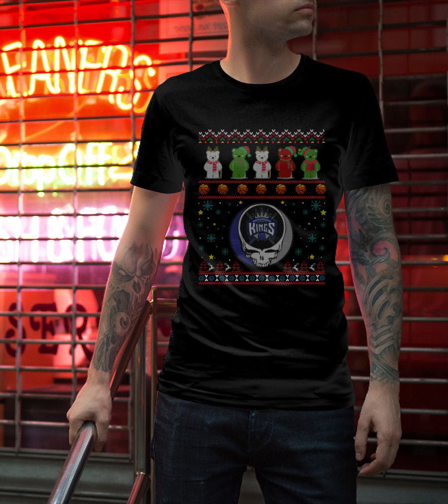 Sacramento Kings Grateful Dead Bears Christmas T-Shirt