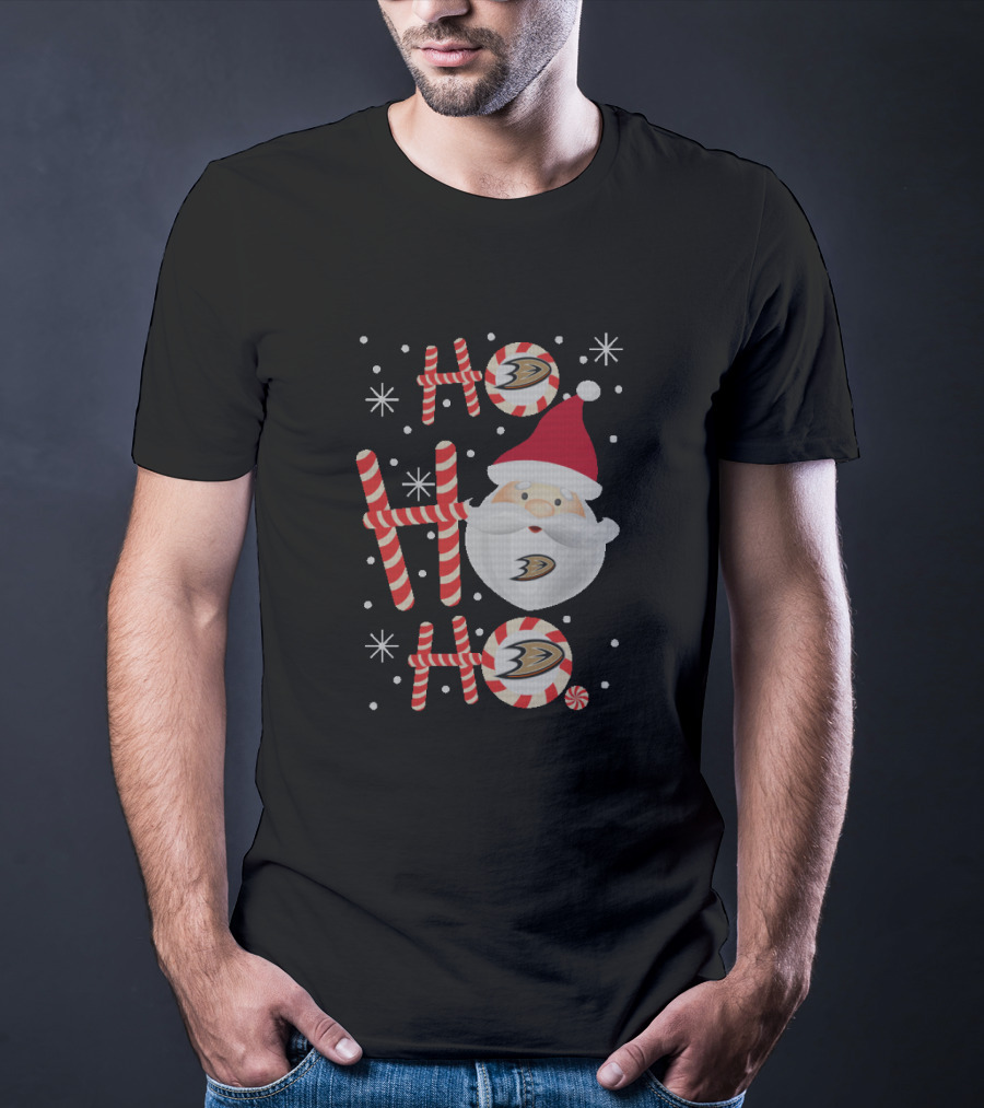 Santa Ho Ho Ho Anaheim Ducks Christmas T-Shirt