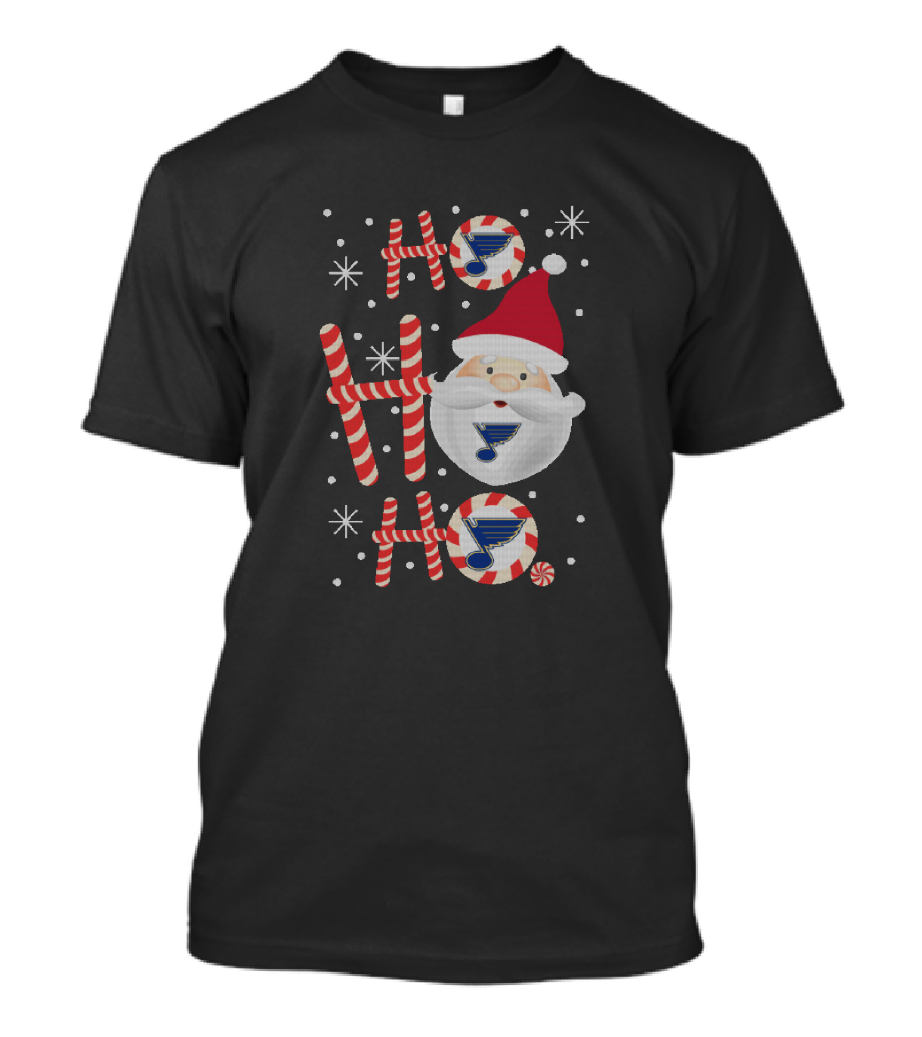 Santa Ho Ho Ho St. Louis Blues Holiday Fans Christmas T-Shirt