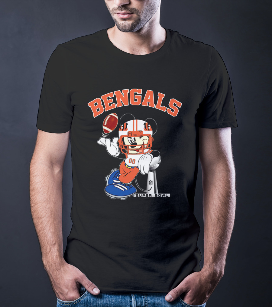 Bengals Super Bowl Nfl Mickey Football T-Shirt